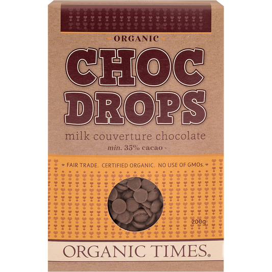 organic times milk choc drops