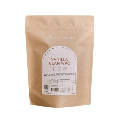 Kraft paper packaging of bare blends Vanilla Bean WPC 