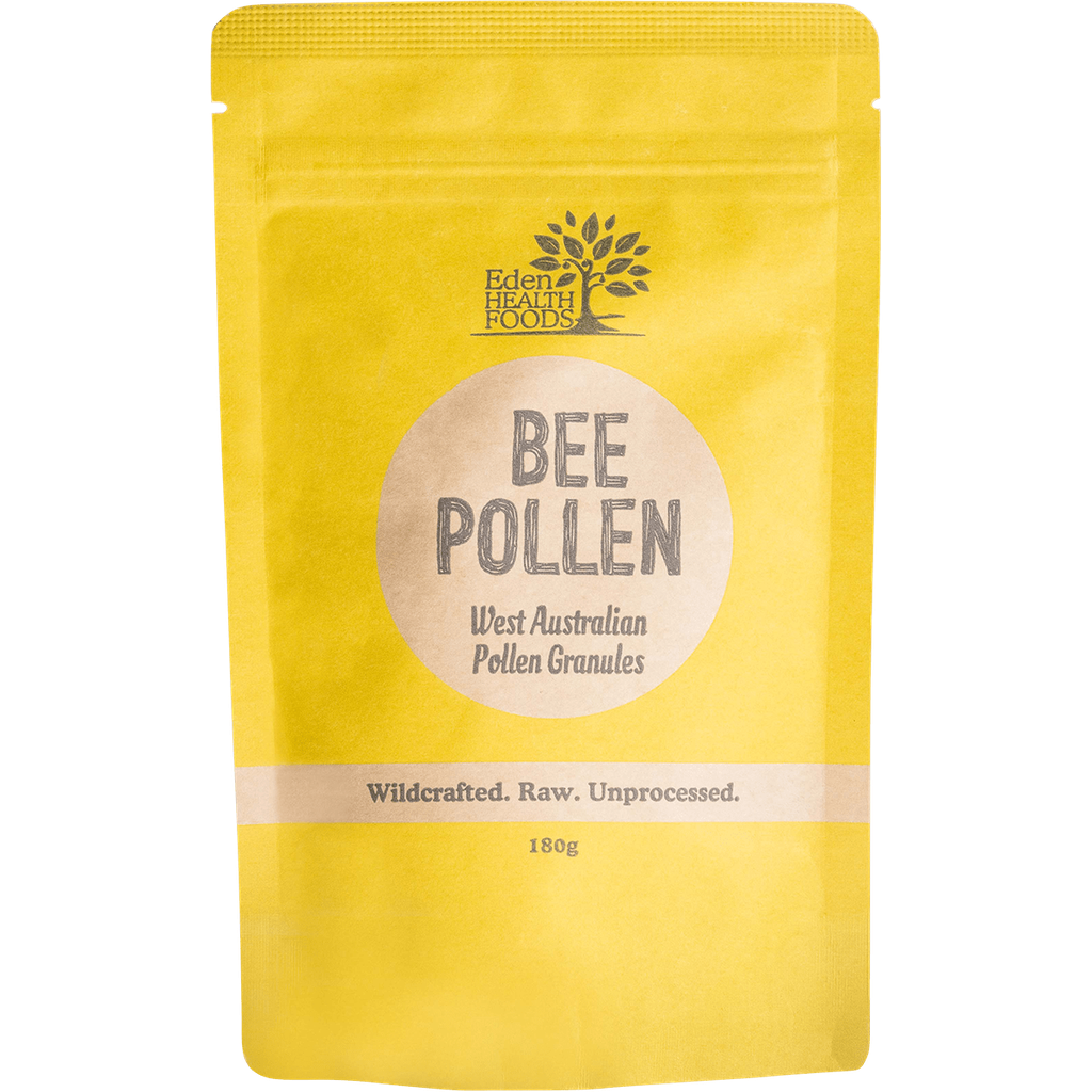 eden health foods bee pollen, wildcrafted, raw, unprocessed, western australian bee pollen granules