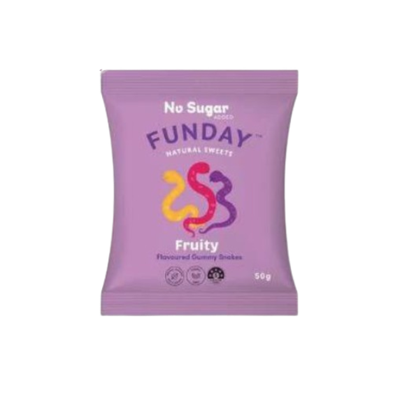 funday fruity gummy snakes front