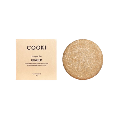 Cooki haircare Ginger shampoo bar with box packaging 