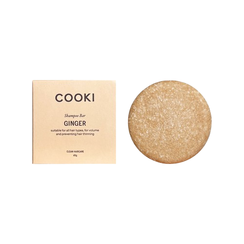Cooki haircare Ginger shampoo bar with box packaging 