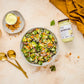 Gevity RX Broccoli, Almond & Turmeric Salad, bone broth sauce