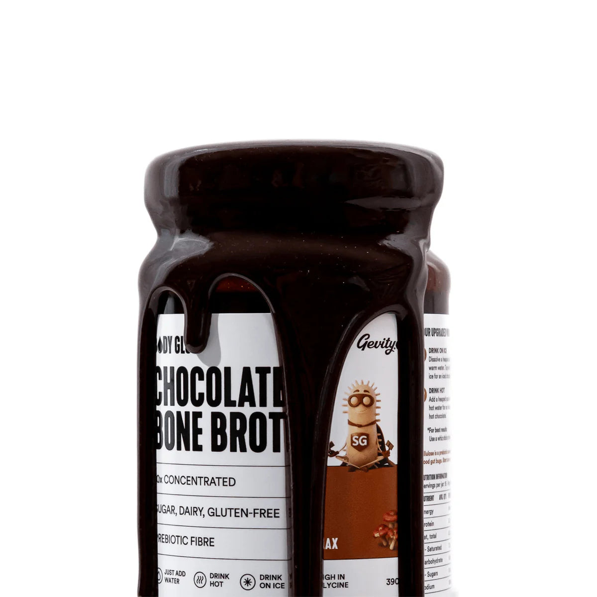 Jar of Gevity  RX chocolate bone broth 