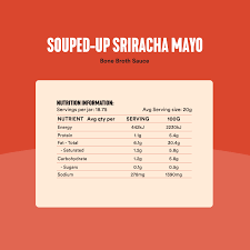 Gevity RX Bone Broth Sauce - Souped-Up Sriracha nutritional infomation