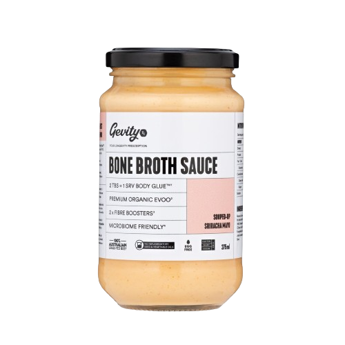 gevity bone broth sauce, souped up sriracha mayo