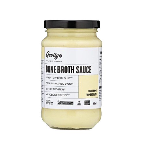 Gevity Rx bone broth sauce total tummy turmeric mayo