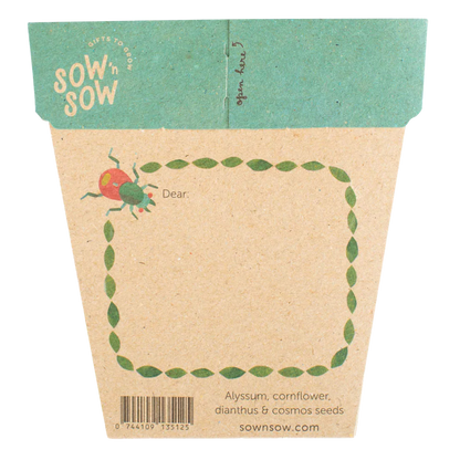 sow n sow, a gift of seeds, garden wonderland, back