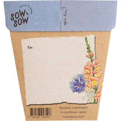 sow n sow, a gift of seeds, mum, back