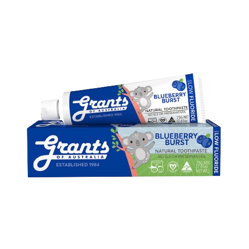grants of australia low fluoride kids blueberry blast toothpaste