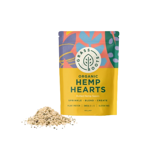 organic hemp hearts, grass roots