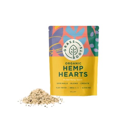 organic hemp hearts, grass roots