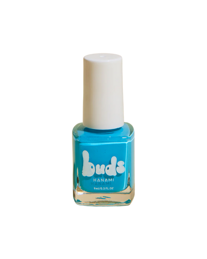 hanami buds, non toxic kids nail polish, sky blue