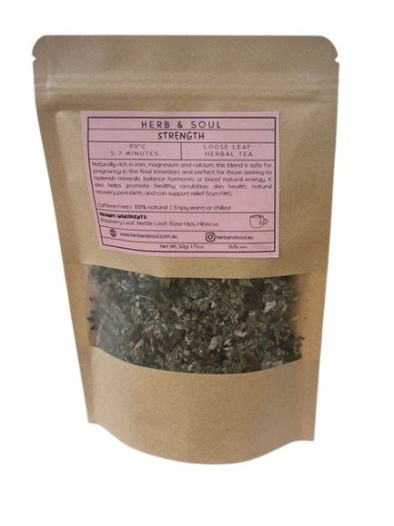 herb & soul strength loose leaf herbal tea