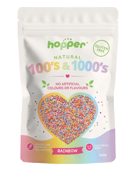 hopper natural 100s and 1000s rainbow pouch