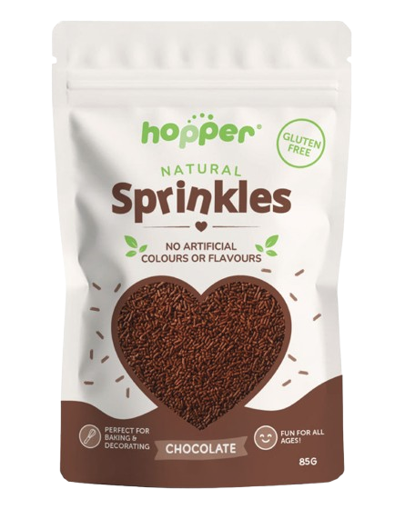 hopper natural chocolate sprinkles, allergen friendly sprinkles