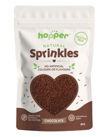 hopper natural chocolate sprinkles, allergen friendly sprinkles