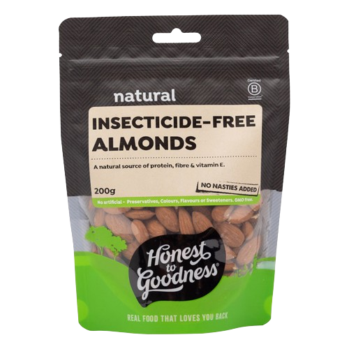 honest to goodness insecticide-free almonds