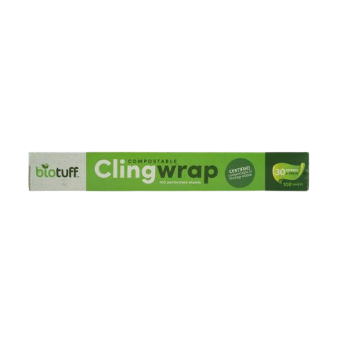 biodegradable cling wrap, compostable cling wrap, cling wrap, eco friendly
