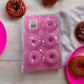 the macro hut silicone baking donut tray packaged