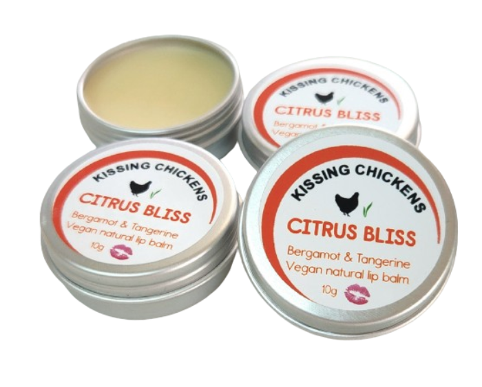 kissing chickens citrus bliss lip balm, additive free