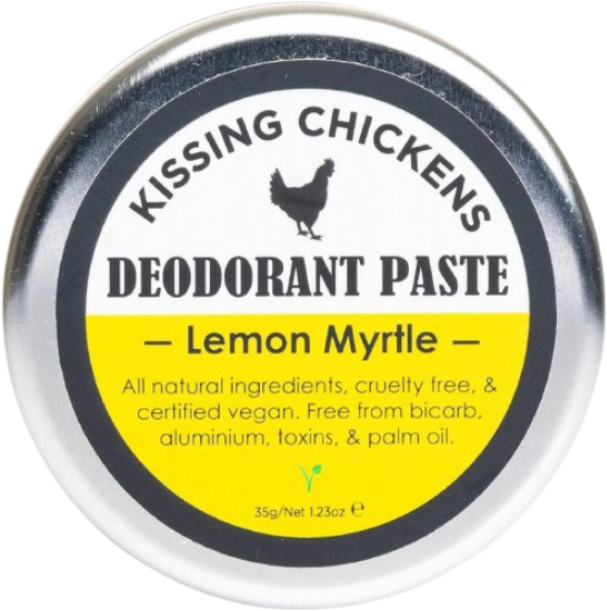 kissing chickens lemon myrtle deodorant paste tin