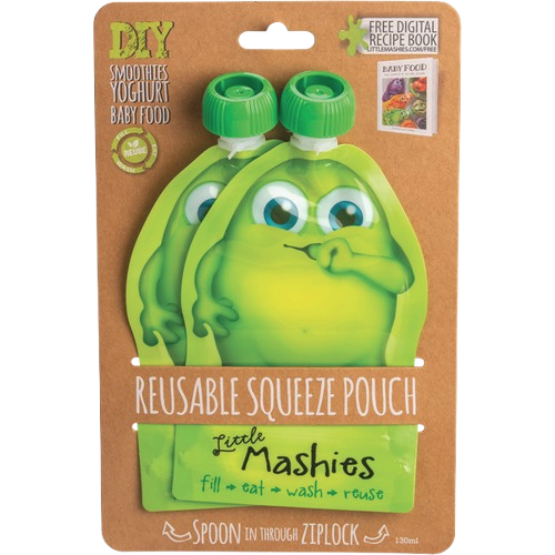 little mashies food pouches green
