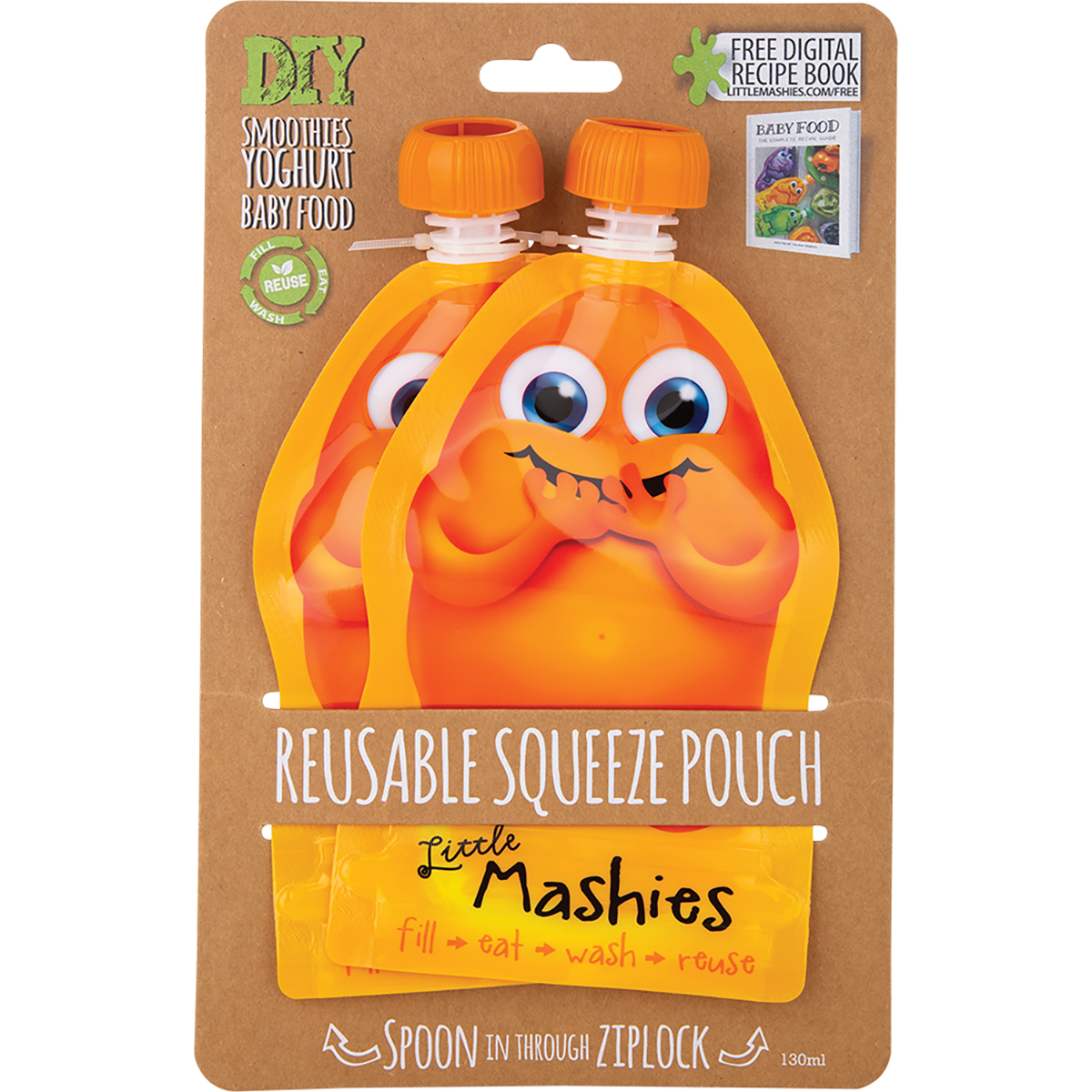 little mashies food pouches orange
