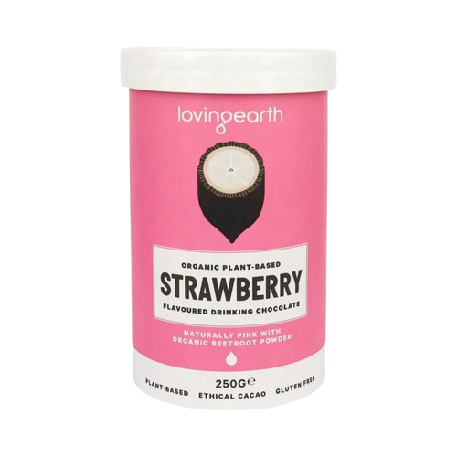 Organic Plant-Based Strawberry Drinking Chocolate | Loving Earth