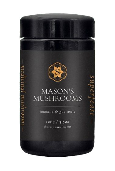superfeast mason's mushroom jar without background