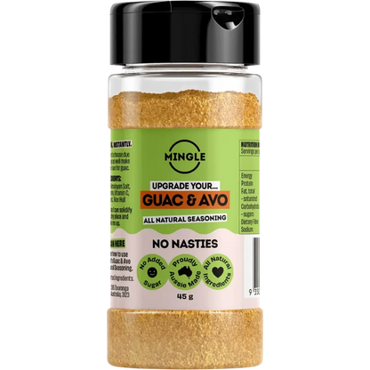 mingle guac and avo seasoning, all natural seasoning, additive free