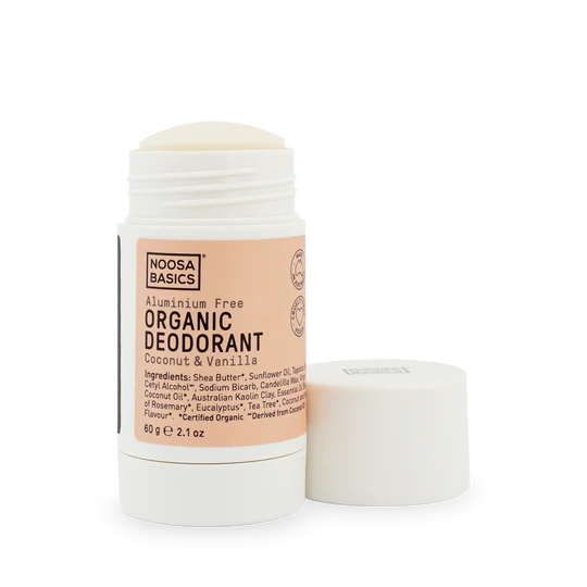 Noosa Basics organic deodorant stick coconut and vanilla, natural deodorant