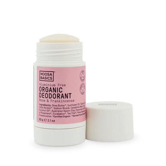 Noosa Basics organic deodorant stick rose and frankincense