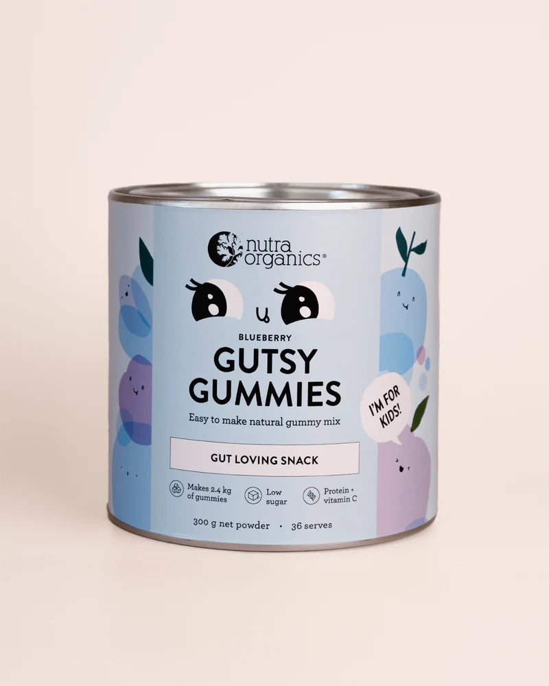 nutra organics gutsy gummies blueberry 300g