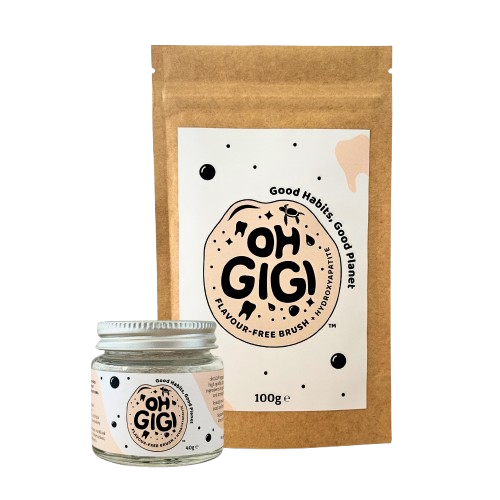 Organic Tooth Powder Flavour Free Brush + Hydroxyapatite 