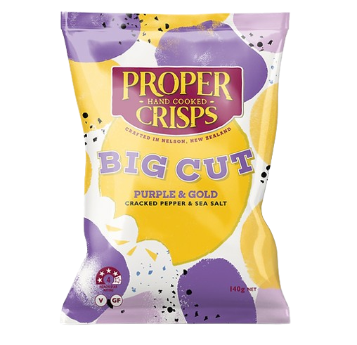 proper crisps big cut purple and gold