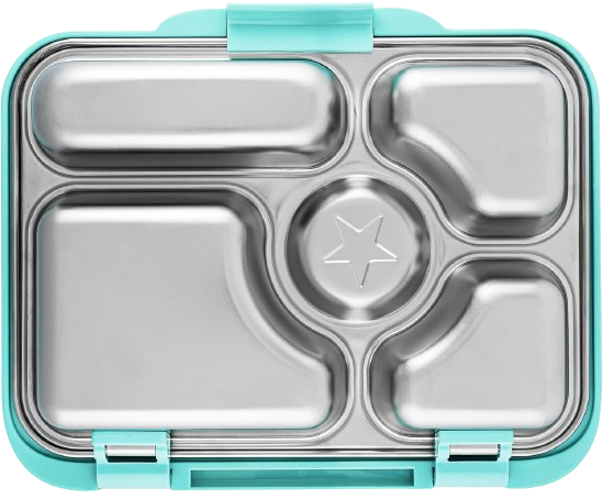 yumbox stainless steel lunchbox inside