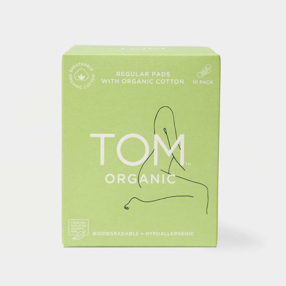 tom organic, organic cotton, regular pads, period care
