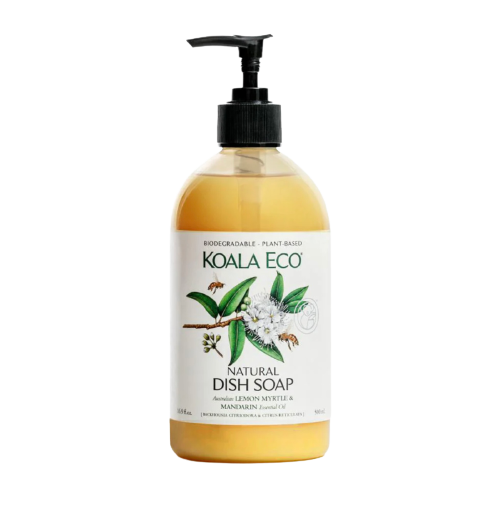 koala eco natural dish soap, lemon myrtle and manderin