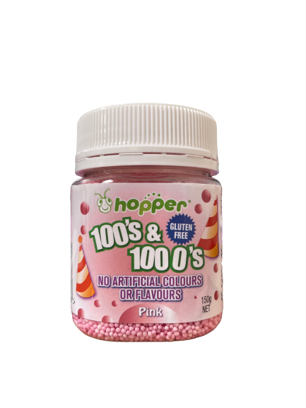 hoppers 100's & 1000's pink front