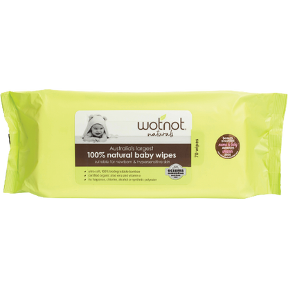 wotnot naturals, wotnot baby wipes, natural baby wipes, front
