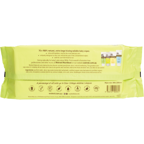 wotnot naturals, wotnot baby wipes, natural baby wipes, back