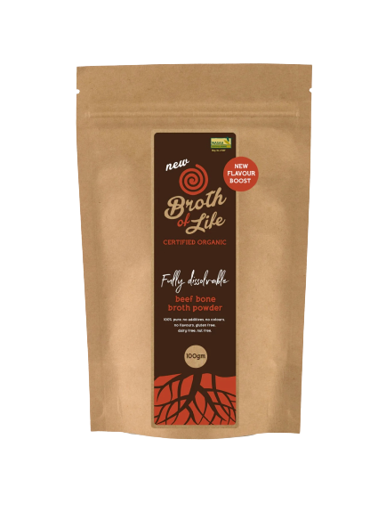 Broth of Life, bone broth, bone broth powder, organic broth, beef bone broth